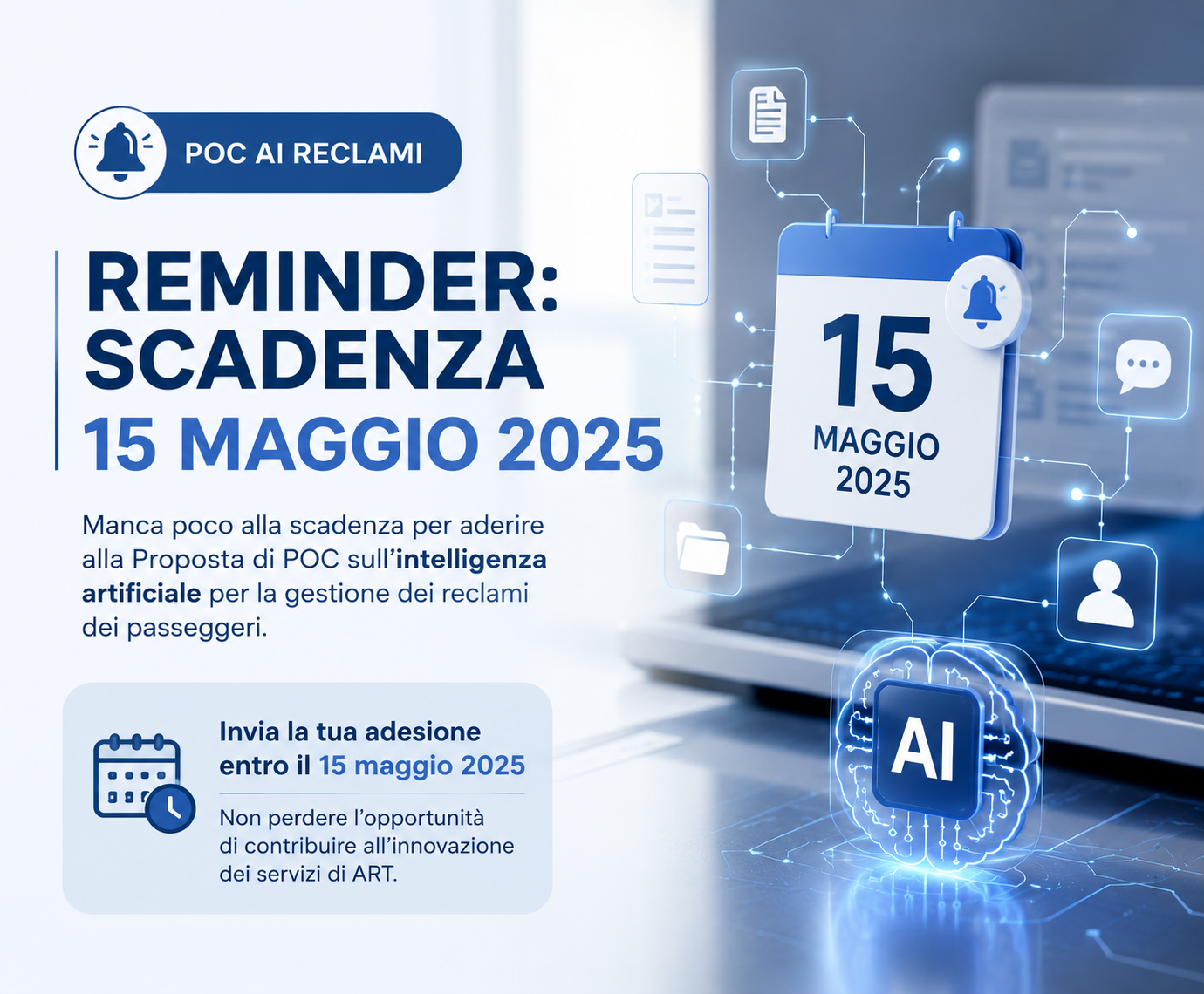 POC AI – Scadenza manifestazioni di interesse il 15 maggio 2026