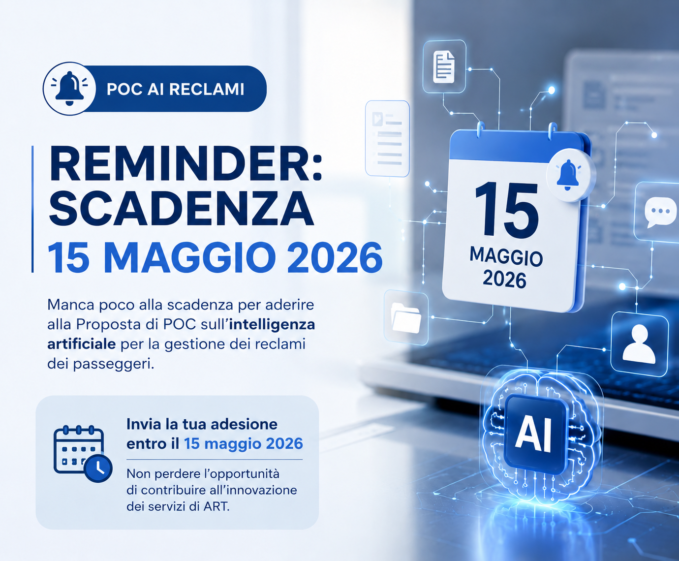 POC AI – Scadenza manifestazioni di interesse il 15 maggio 2026